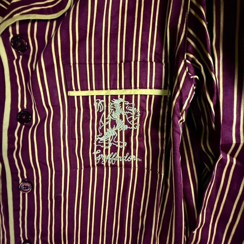Harry Potter Gryffindor Pajama Set Pottery Barn Teen‎ Small Burgundy Gold Cotton